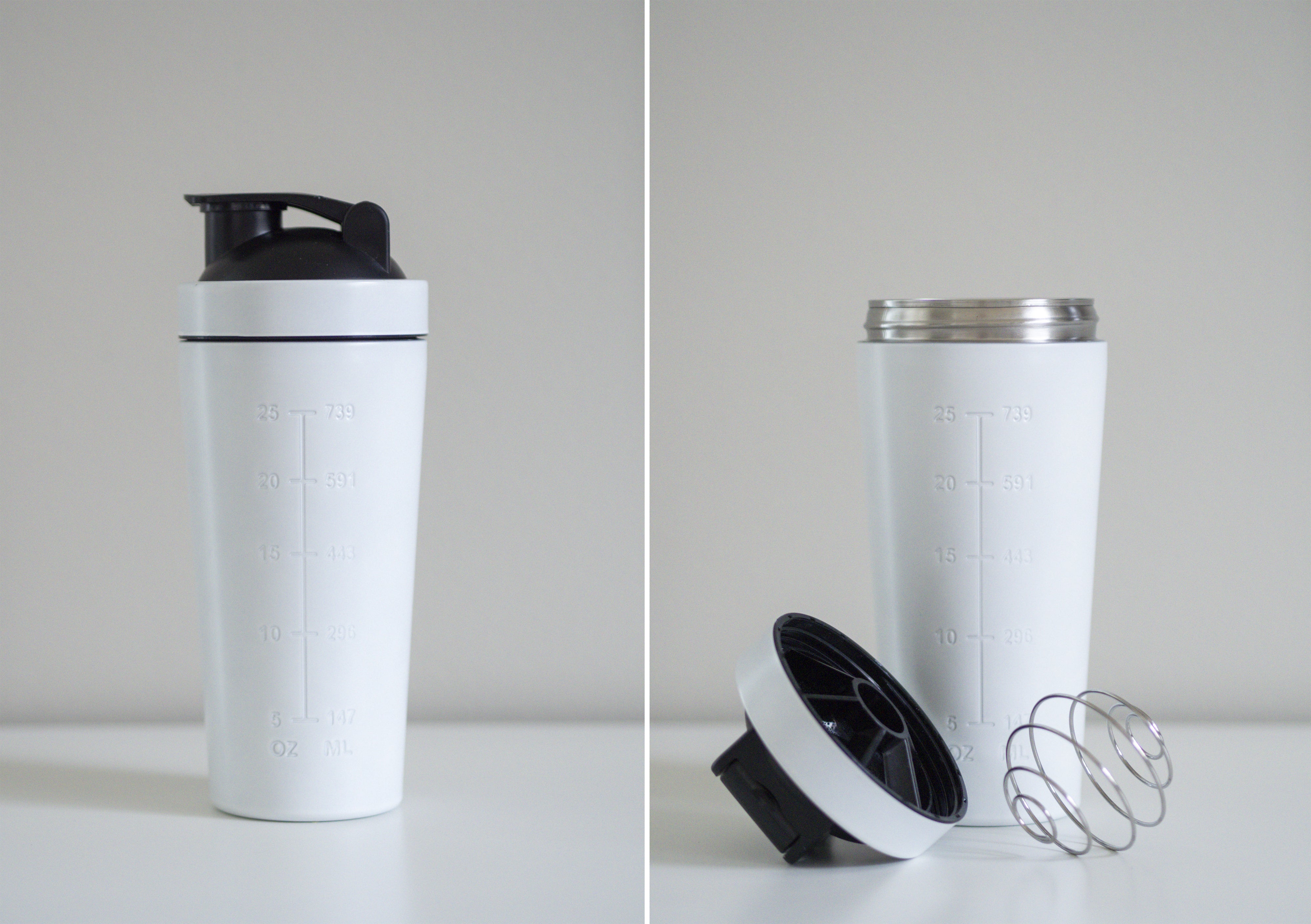 Stainless steel 2024 protein shaker